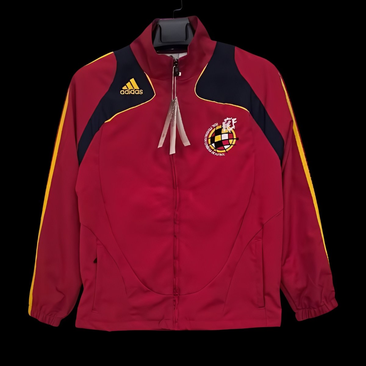 2026 Spain Vintage Adidas Red Full Zipper Windbreaker