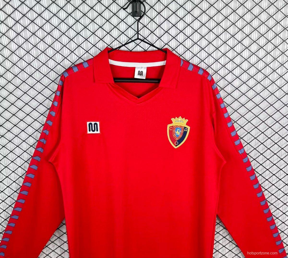 Retro 83/84 Osasuna Home Long Sleeve Jersey