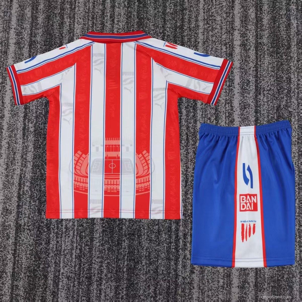 Retro 96/97 Kids Atletico Madrid Home Jersey