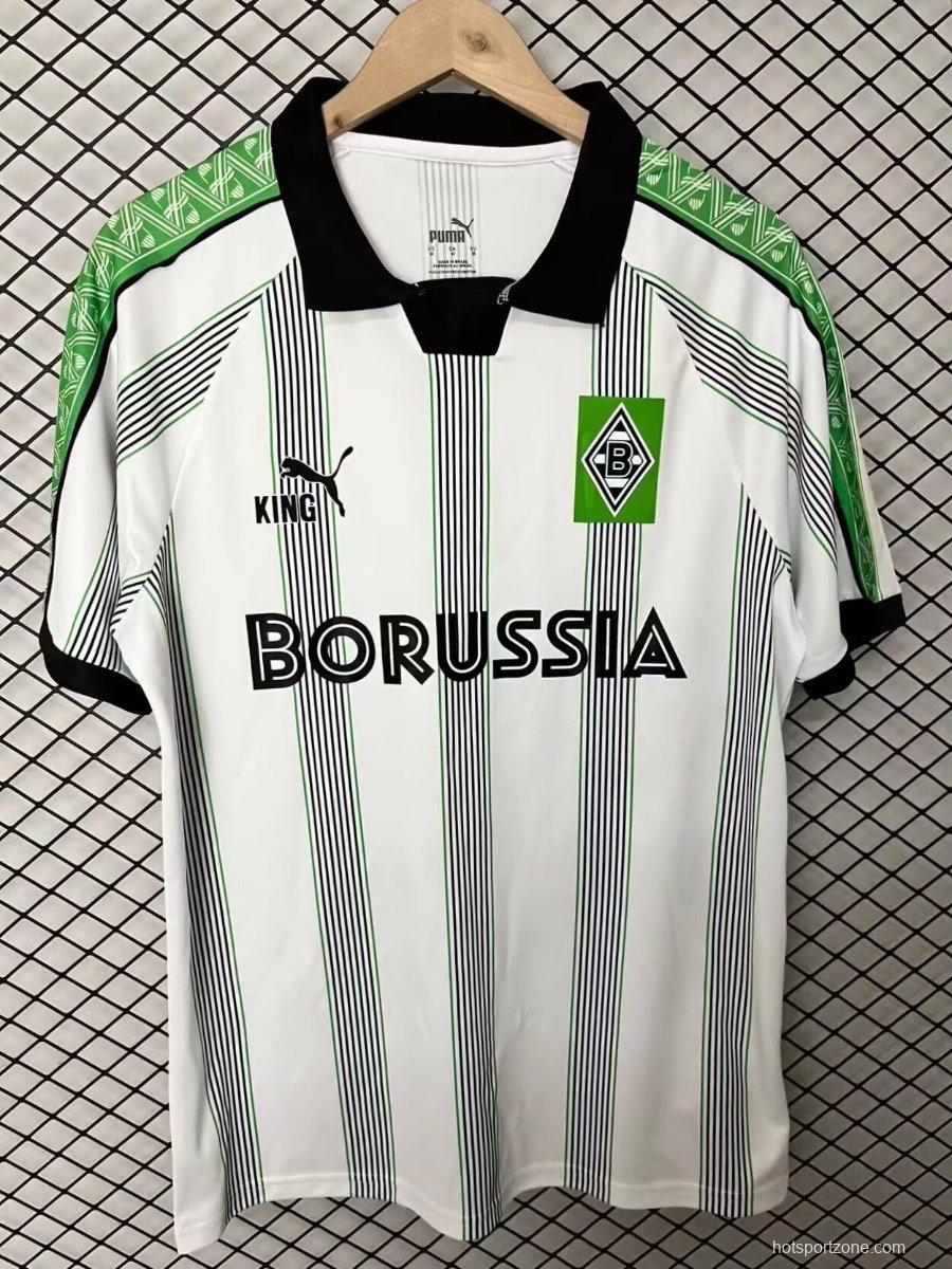 25/26  Borussia Mönchengladbach "KING" Special Edition White/Green Jersey