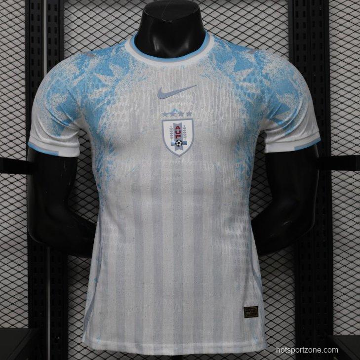 Player Version 2026 Uruguay Away Special Edition White  Jersey