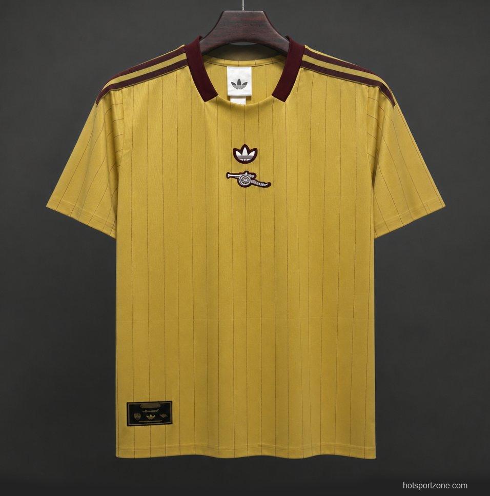2026 Arsenal Adidas Terrace Icons Yellow Jersey