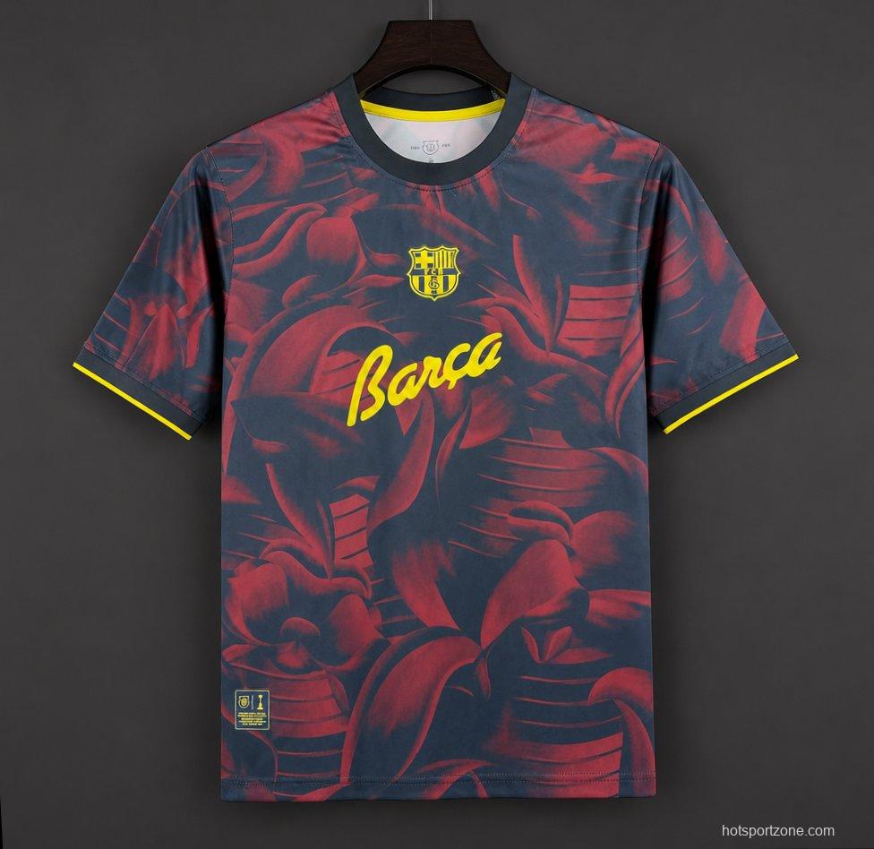 26/27 Barcelona Special Abstract Red & Blue "Barça" Script Jersey