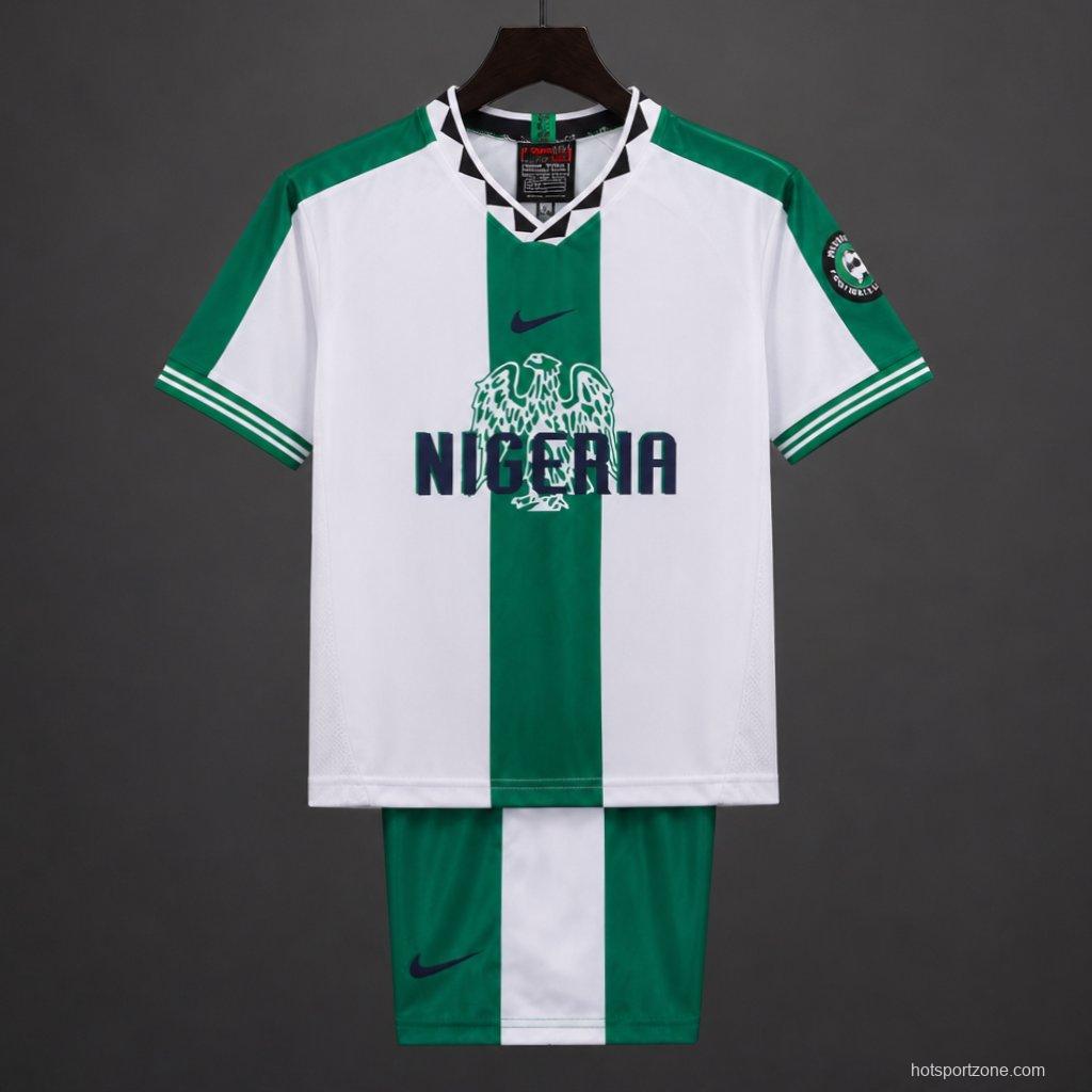 Retro Kids 1996  Nigeria Away White Jersey