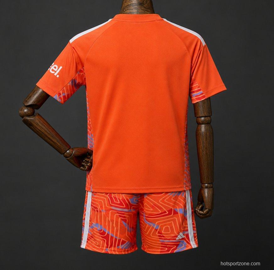 26/27 Kids Arsenal Goalkeeper Orange Jersey