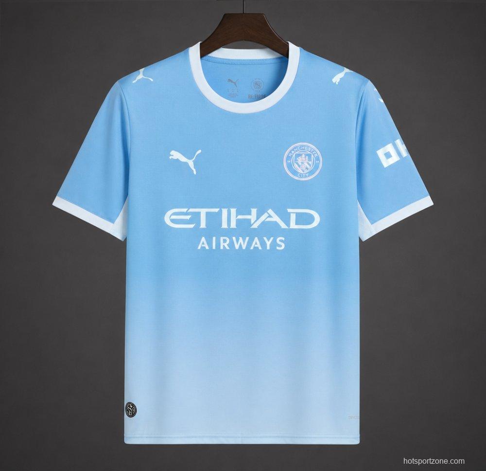 26/27 Manchester City Home Jersey With Guardiola 10 Special Printing