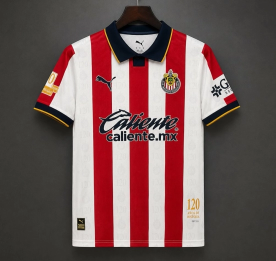 26/27 Chivas Guadalajara 120Th Anniversary Home Jersey