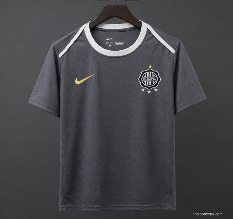 26/27 Olimpia Dark Grey with Clean Minimal Design Training Jersey