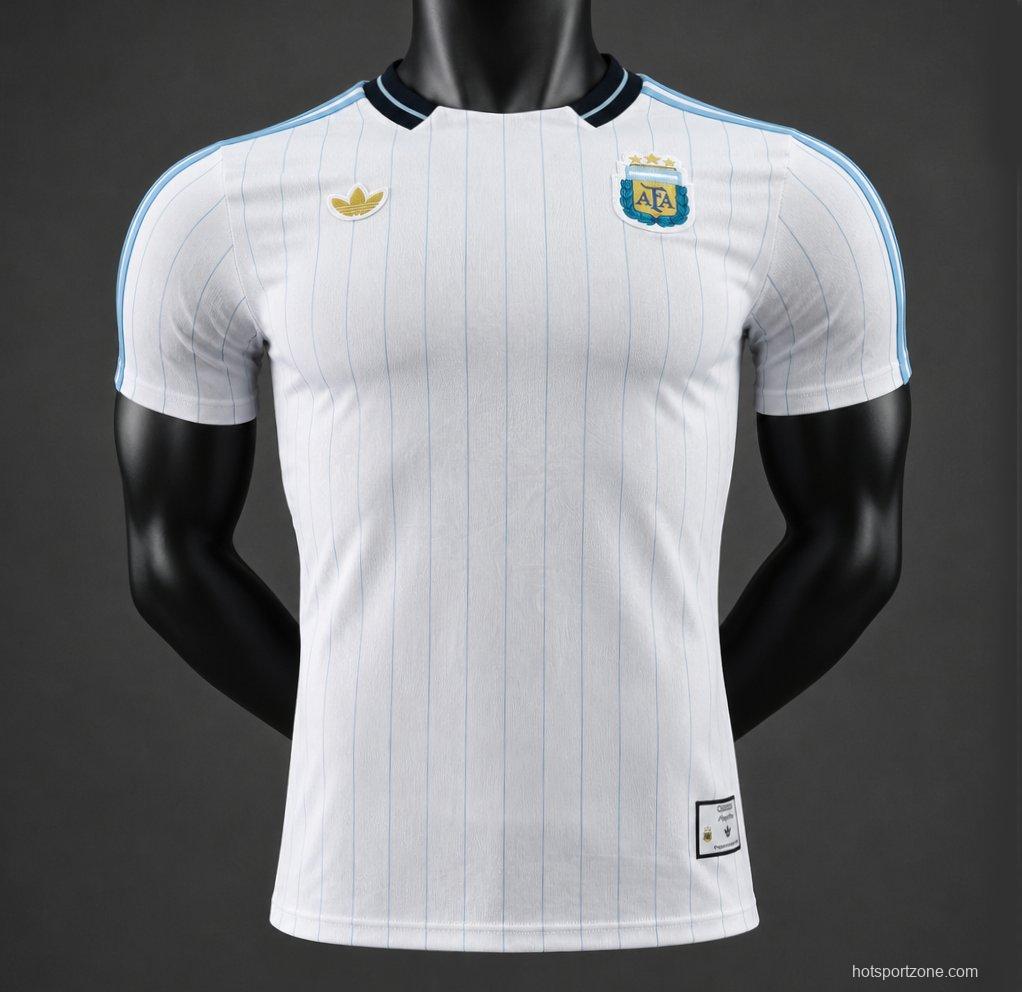 Player Version 2026 Argentina "Terrace Icons" Subtle Light Blue Pinstripes Jersey