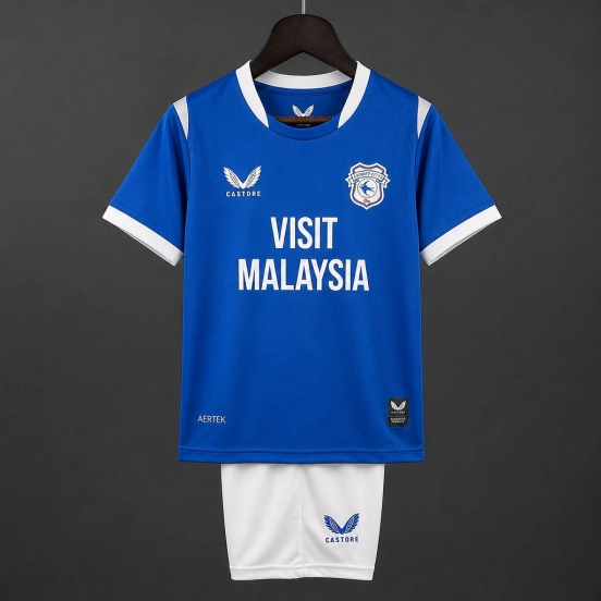 26/27 Kids Cardiff City Home Kit
