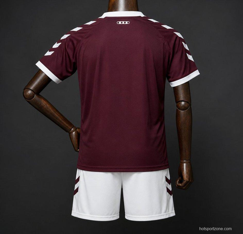 26/27 Kids Heart of Midlothian Maroon Home Jersey