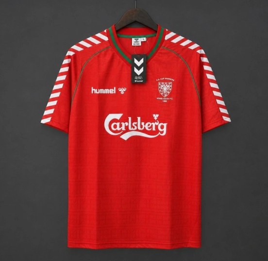 Retro 88/89 Wimbledon 'FA Cup Winners' Away Red Jersey