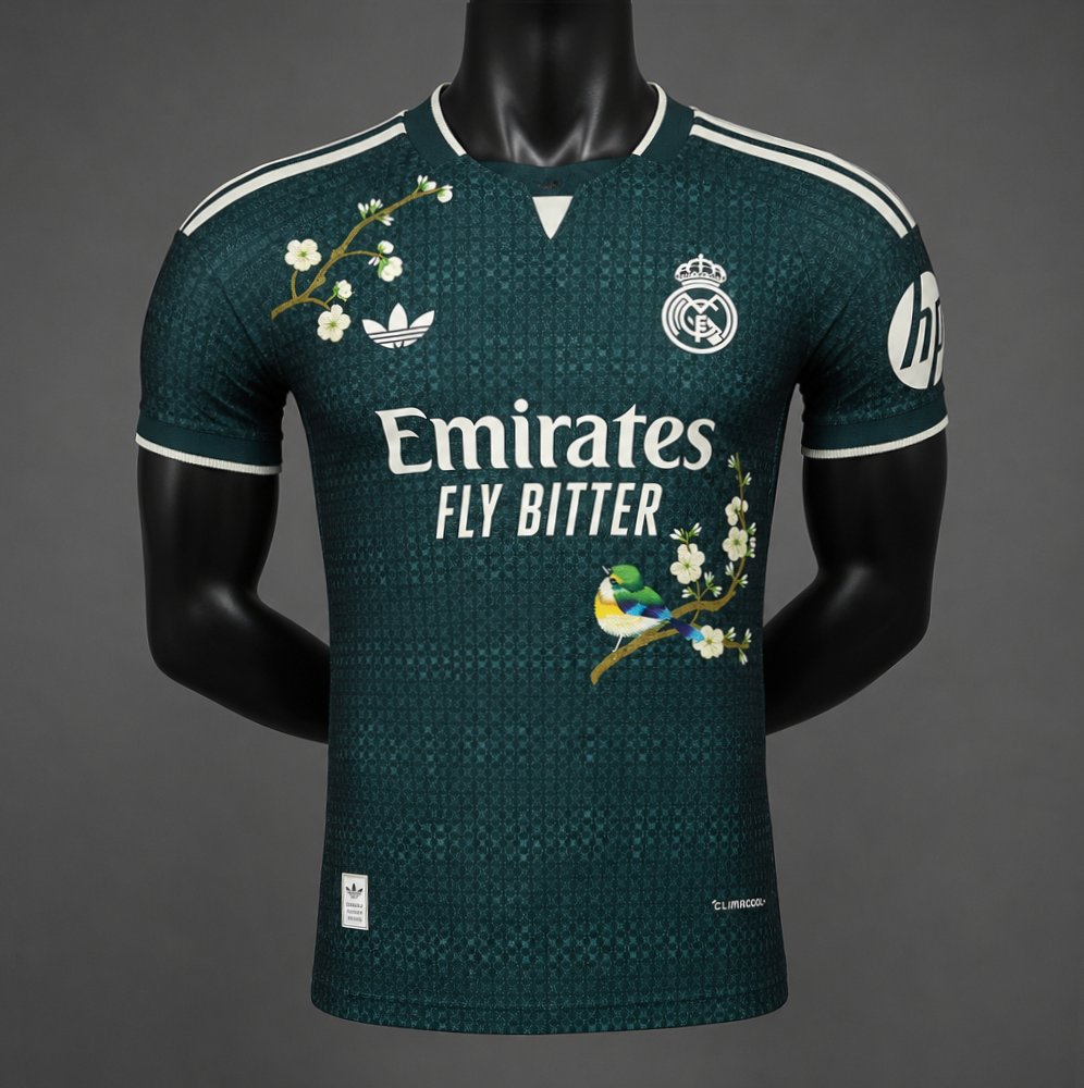 Player Version 26/27 Real Madrid Away Green "Floral Edition" Special Jersey