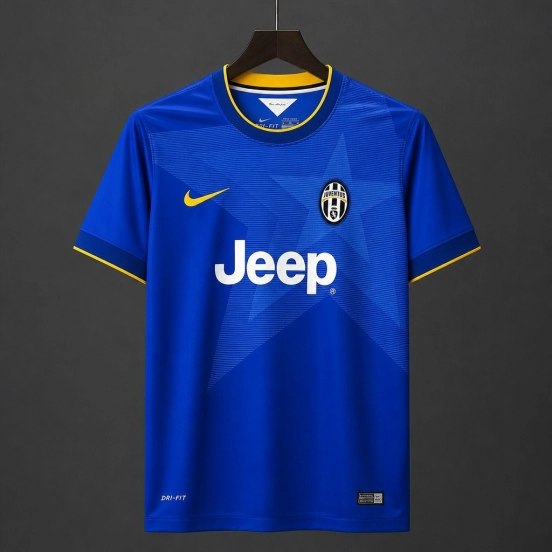 Retro 14/15 Juventus Royal Blue with Yellow Accents Away Jersey