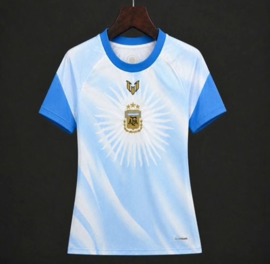 2026 Women  Argentina MESSI Tribute Pre-Match Blue Jersey