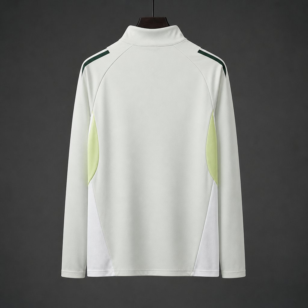 26/27 Real Zaragoza Light Grey Half-Zip Long Sleeve Training Top