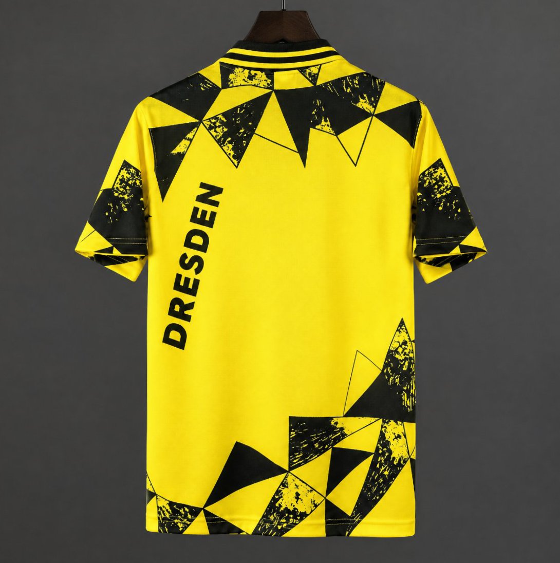 Retro 95/96 Dynamo Dresden Home Yellow Jersey