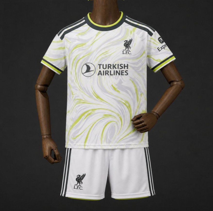27/28 Kids Liverpool Third Green Jersey Kit