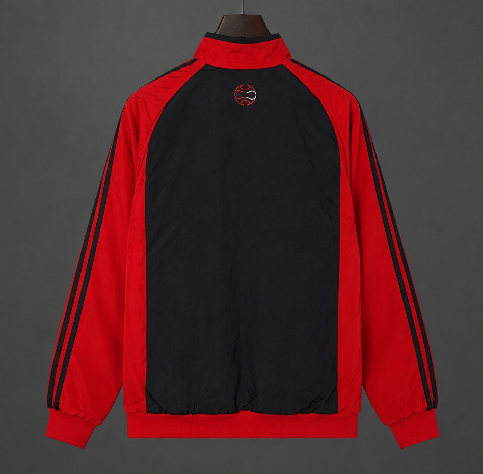 Retro 06/07 AC Milan Red Full Zipper Windbreaker