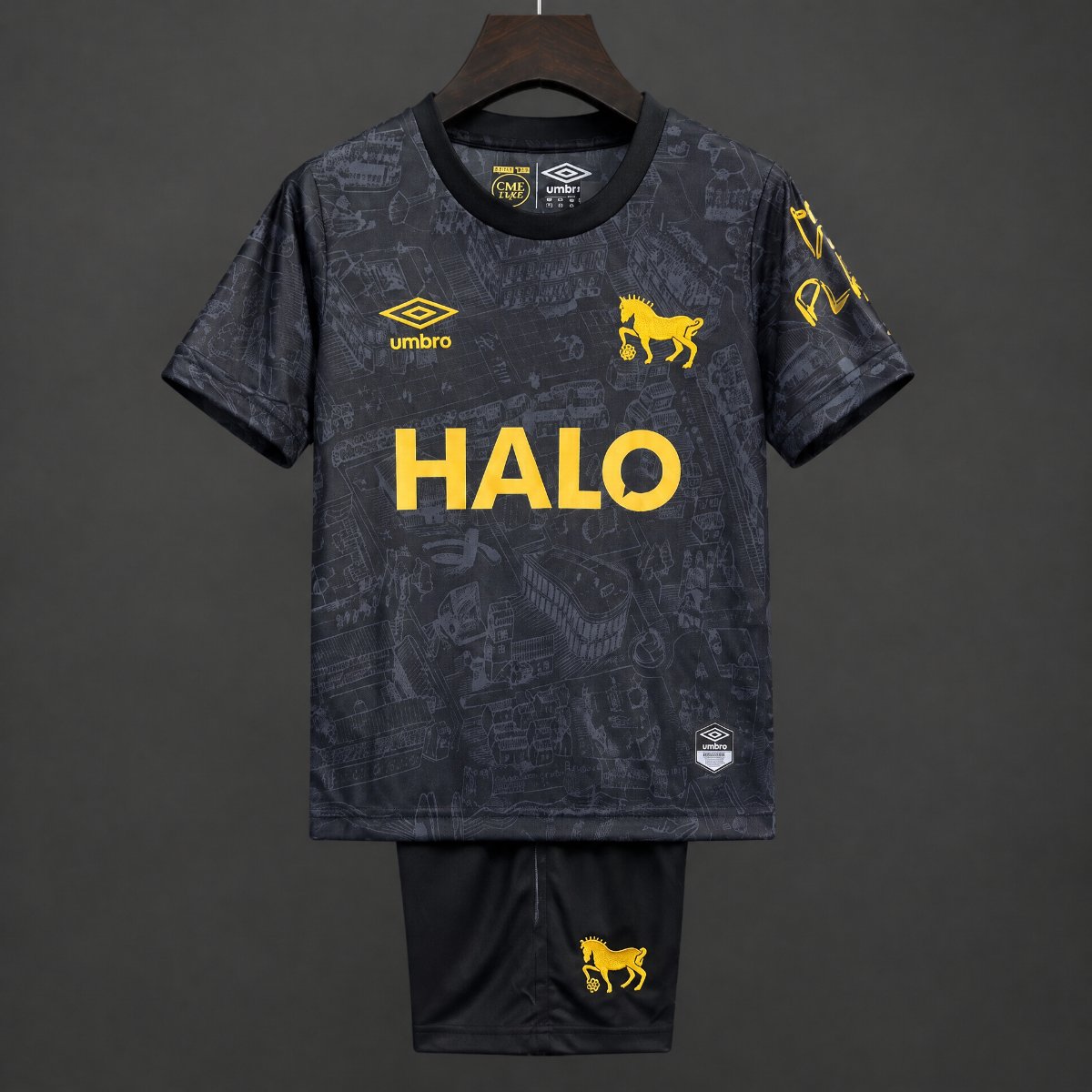 26/27 Kids Ipswich Town Third Black Jersey Kit
